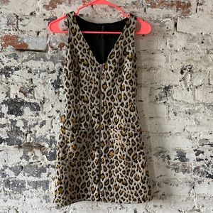 Vintage style leopard jumper with zipper